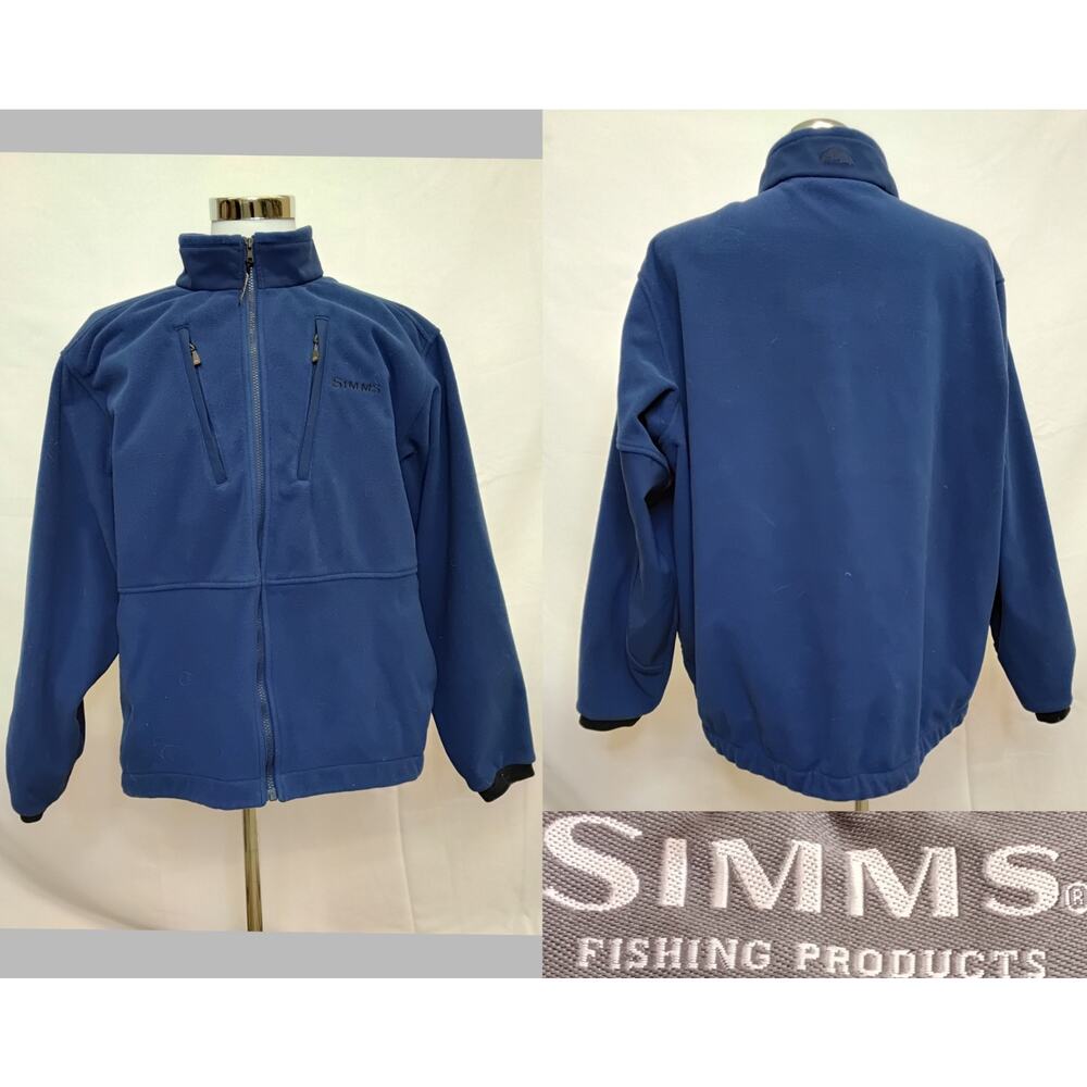 Simms Windstopper Fleece Jacket Men's XXL Blue Outdoor Activewear #Z5168